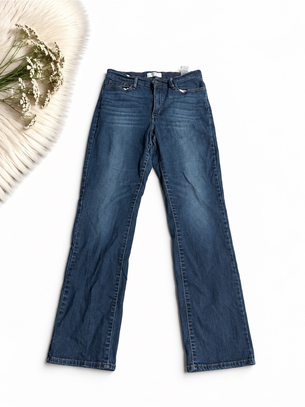 Denizen from Levi's Dark Blue Wide-Leg High-Rise Jeans